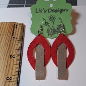 Handcrafted  Genuine Leather  Earrings